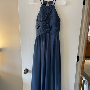 Revelry Mackenzie chiffon long gown in romantic blue. Size 10